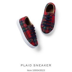 Janie and Jack plaid sneakers